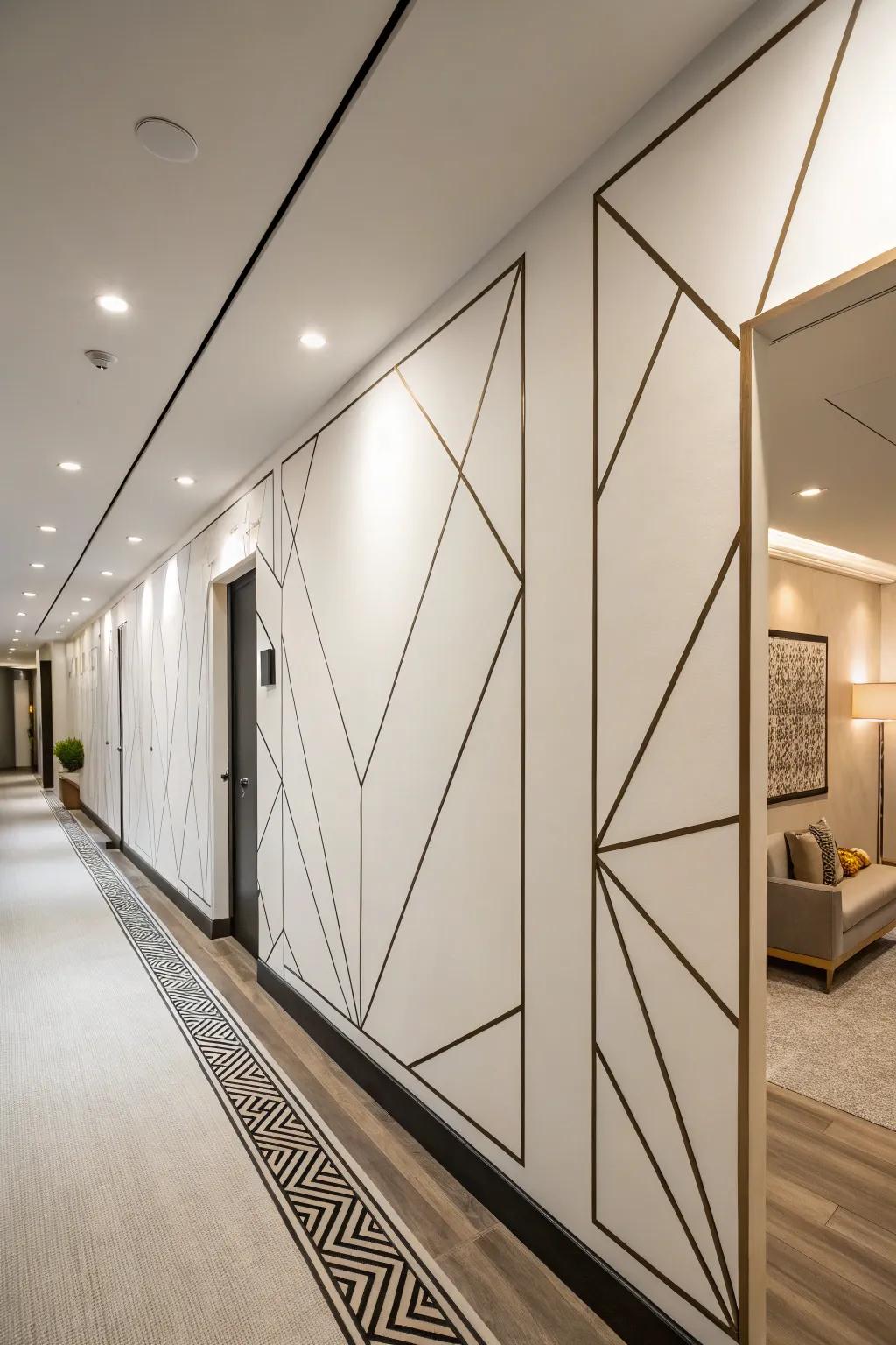 Create a statement with simple line art.