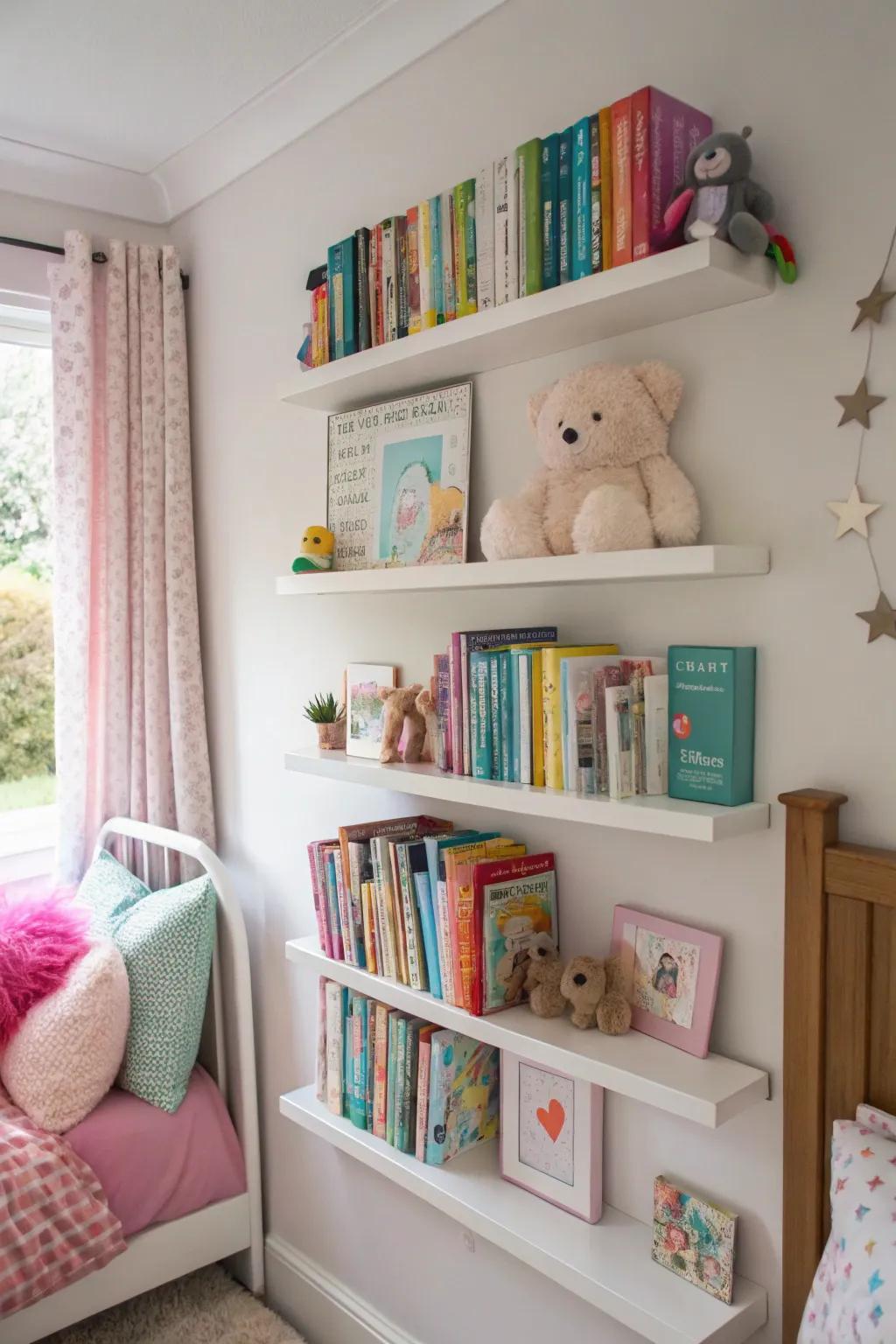 Ornamental shelving combines function and charm.