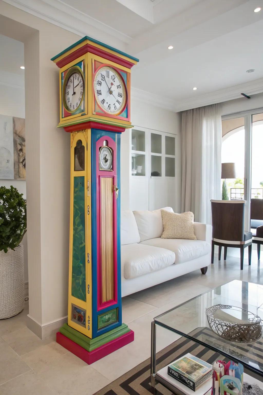 A bold paint choice turns a time-honored timepiece into a contemporary statement piece.