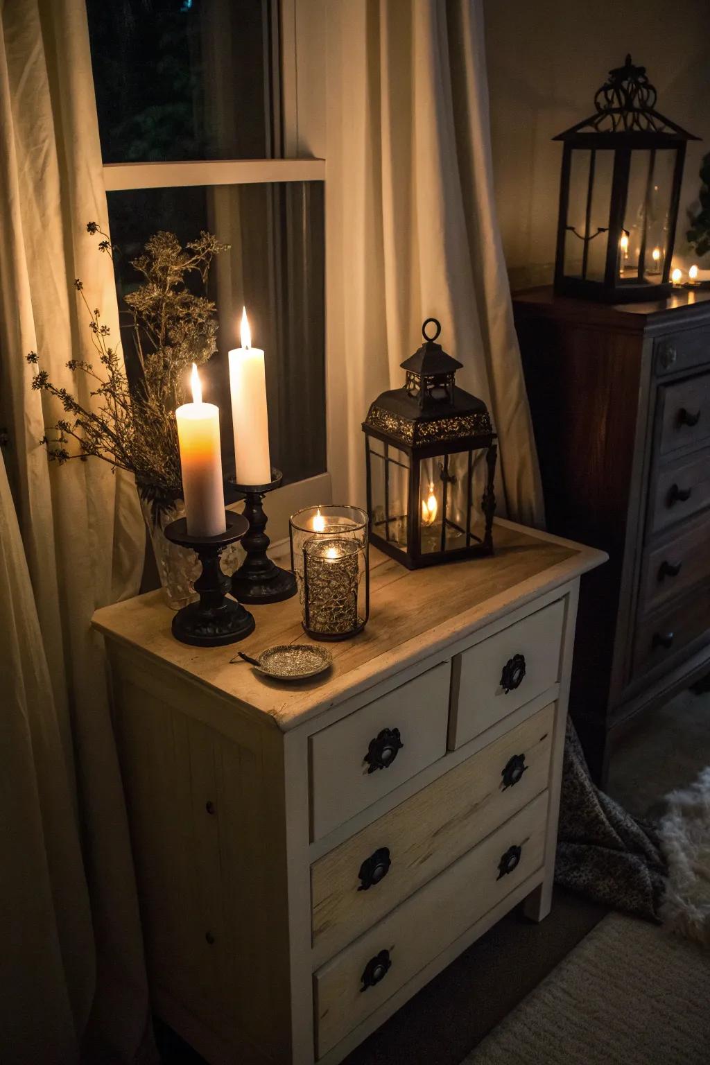 Lamp light brings a warm, spooky atmosphere to any space.