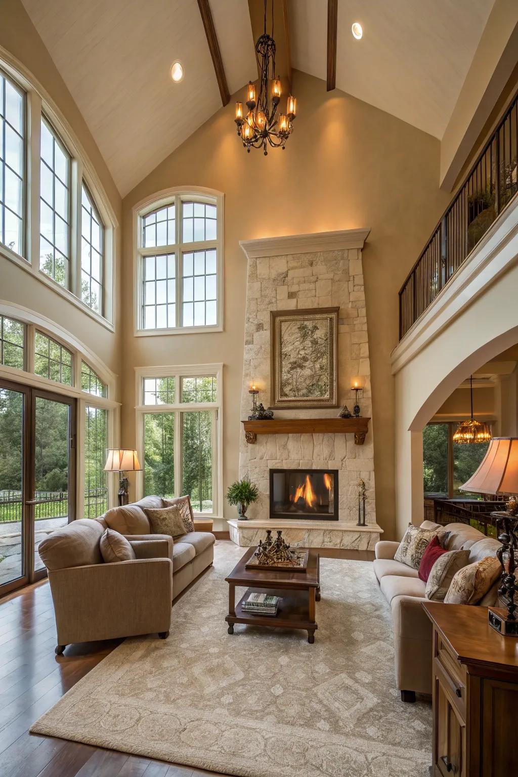 Leverage space with an open, airy configuration.