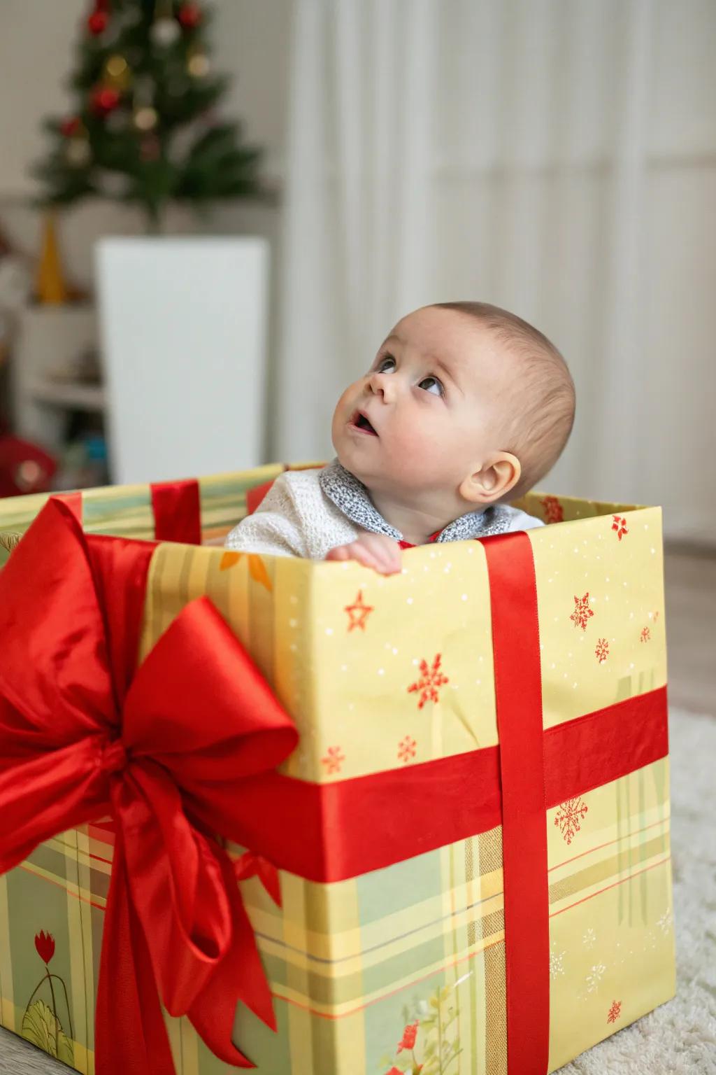 Your little one as the most invaluable present beneath the tree.