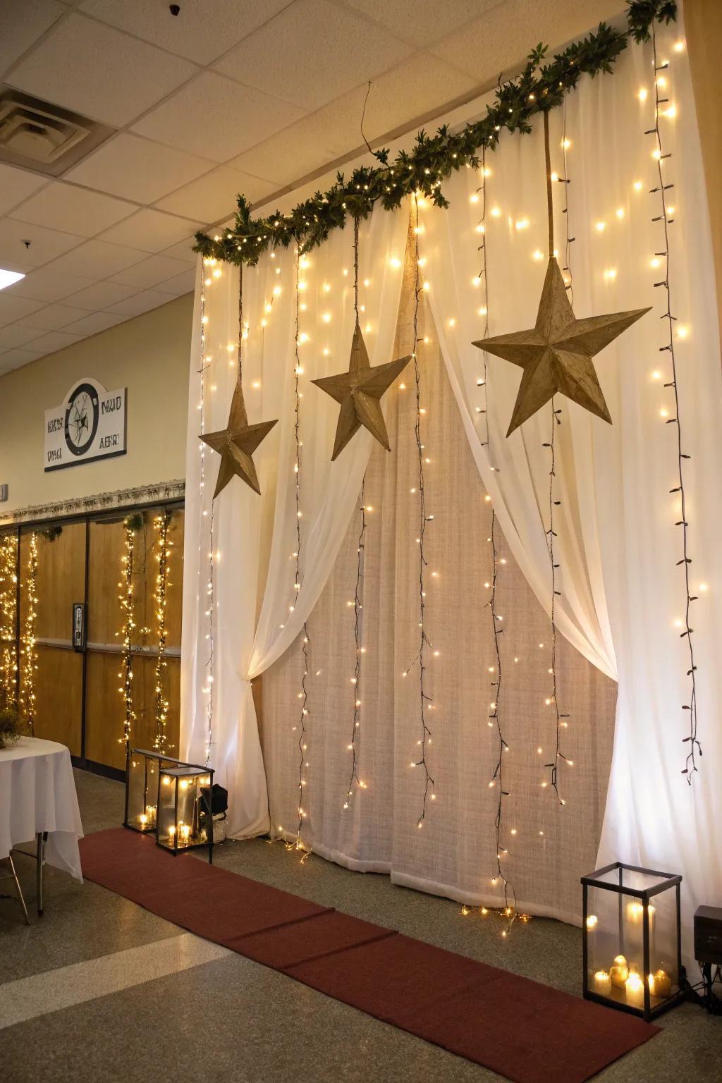 A twinkling evening theme crafts a magical atmosphere.