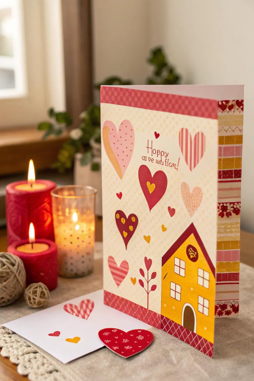 Heart symbols convey warmth and affection