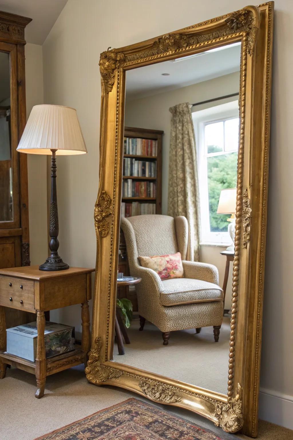 Mirrors maximize light and space, making them ideal for corners.