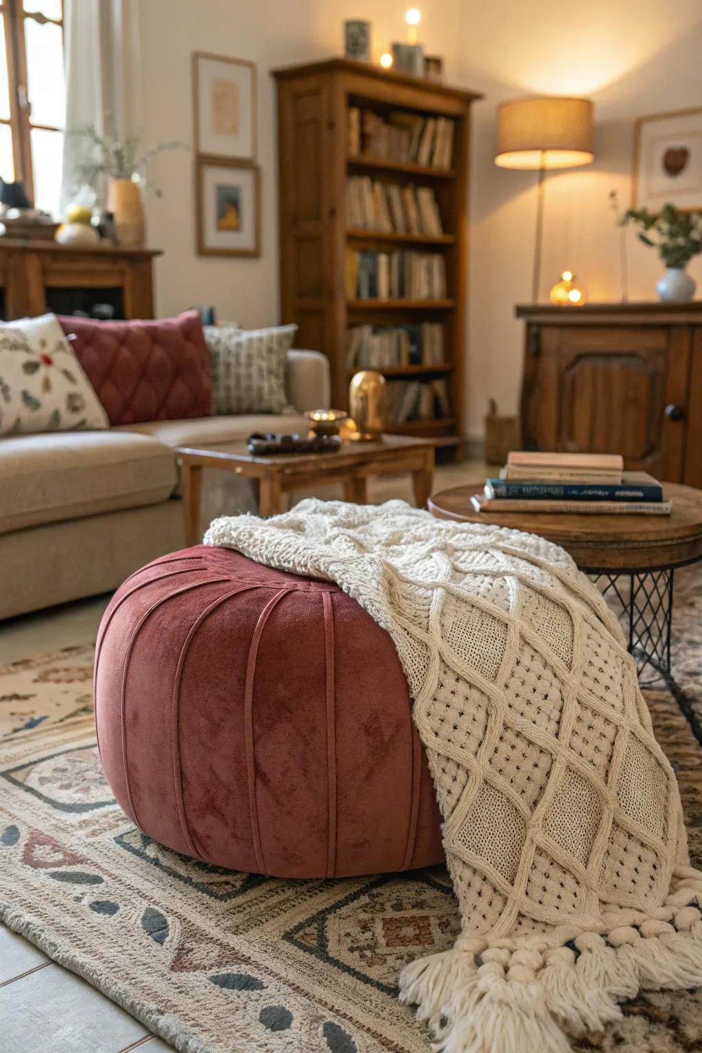 Textured accents offer a luxurious feel to your decoration