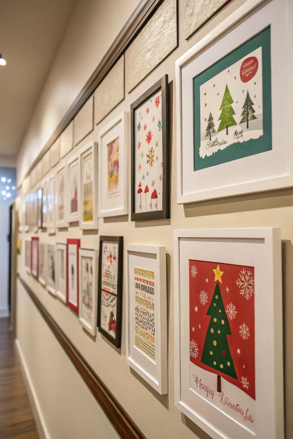 Convert bare frames into celebratory card exhibits.