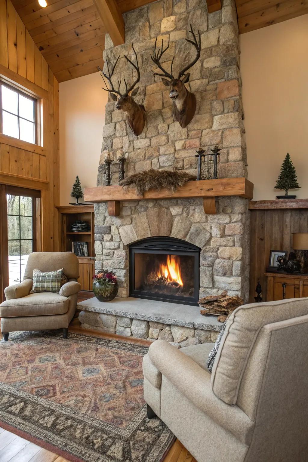 A fireplace offers warmth and a focal point for gathering in your room.