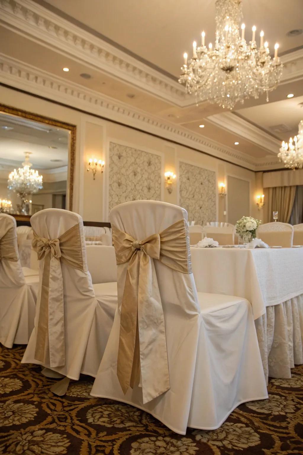 Ceremonial sophistication with bespoke seat protectors.