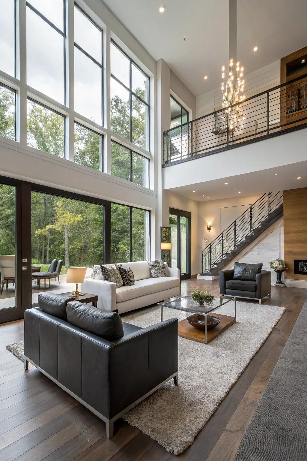 Opt for contemporary furniture that complements the arrangement of your split-level home.