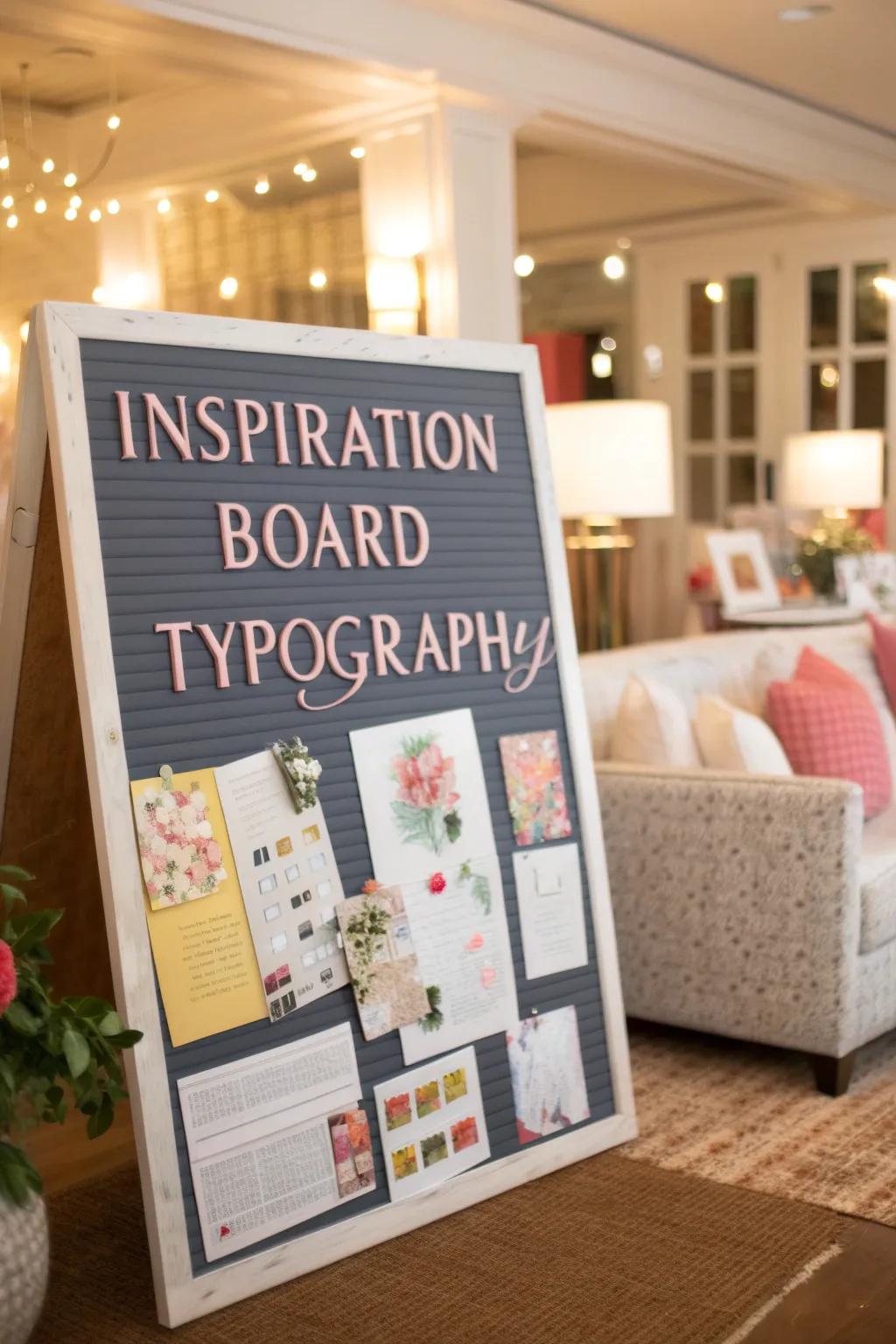 Empower your day with a board filled with inspirational sayings.