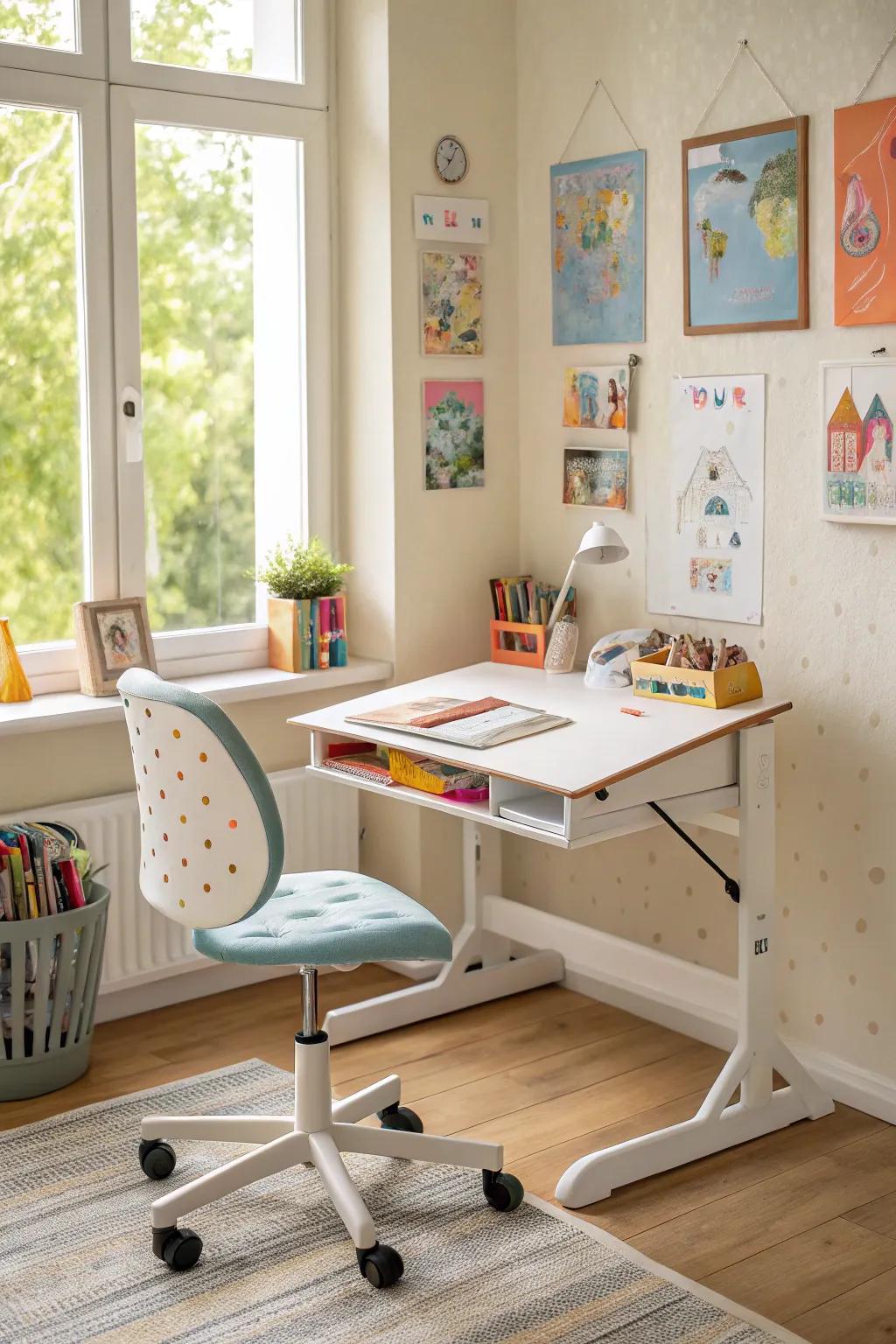 Comfy seating encourages protracted and more healthful study periods.
