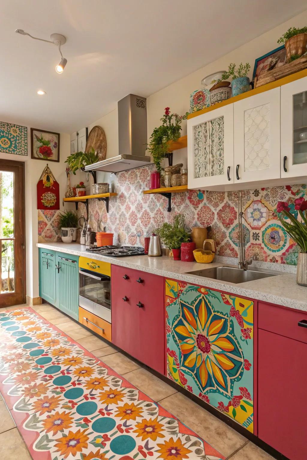 Striking patterns on composite worktops can turn your kitchen into a masterpiece.