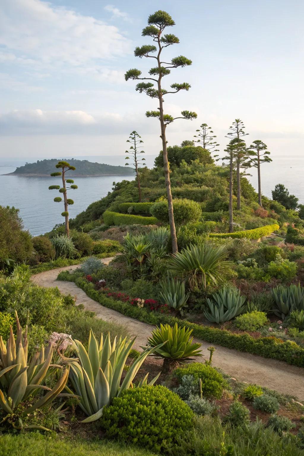 Create depth and intrigue with layered planting methods.