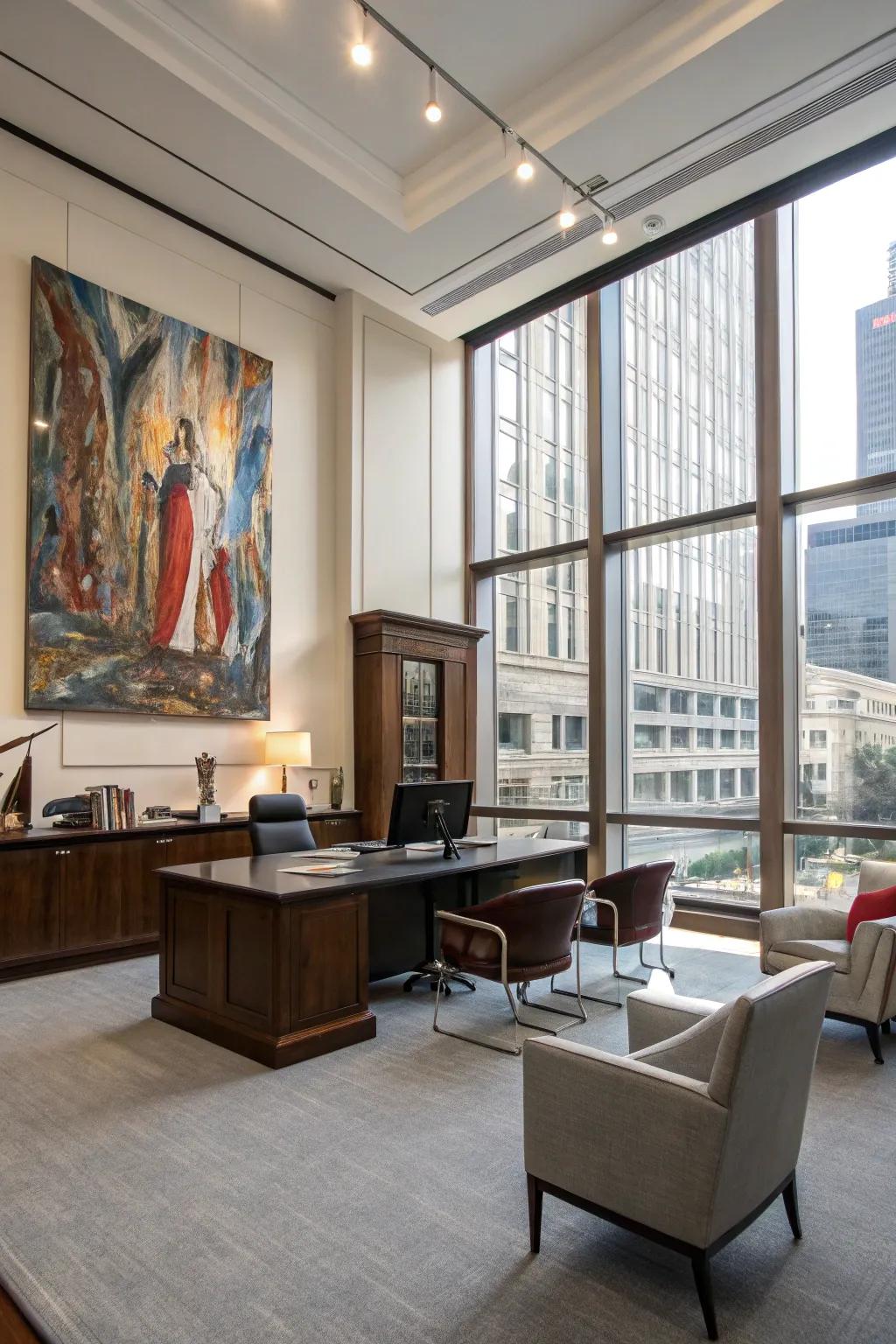 Abstract art adds a modern touch to your decor.