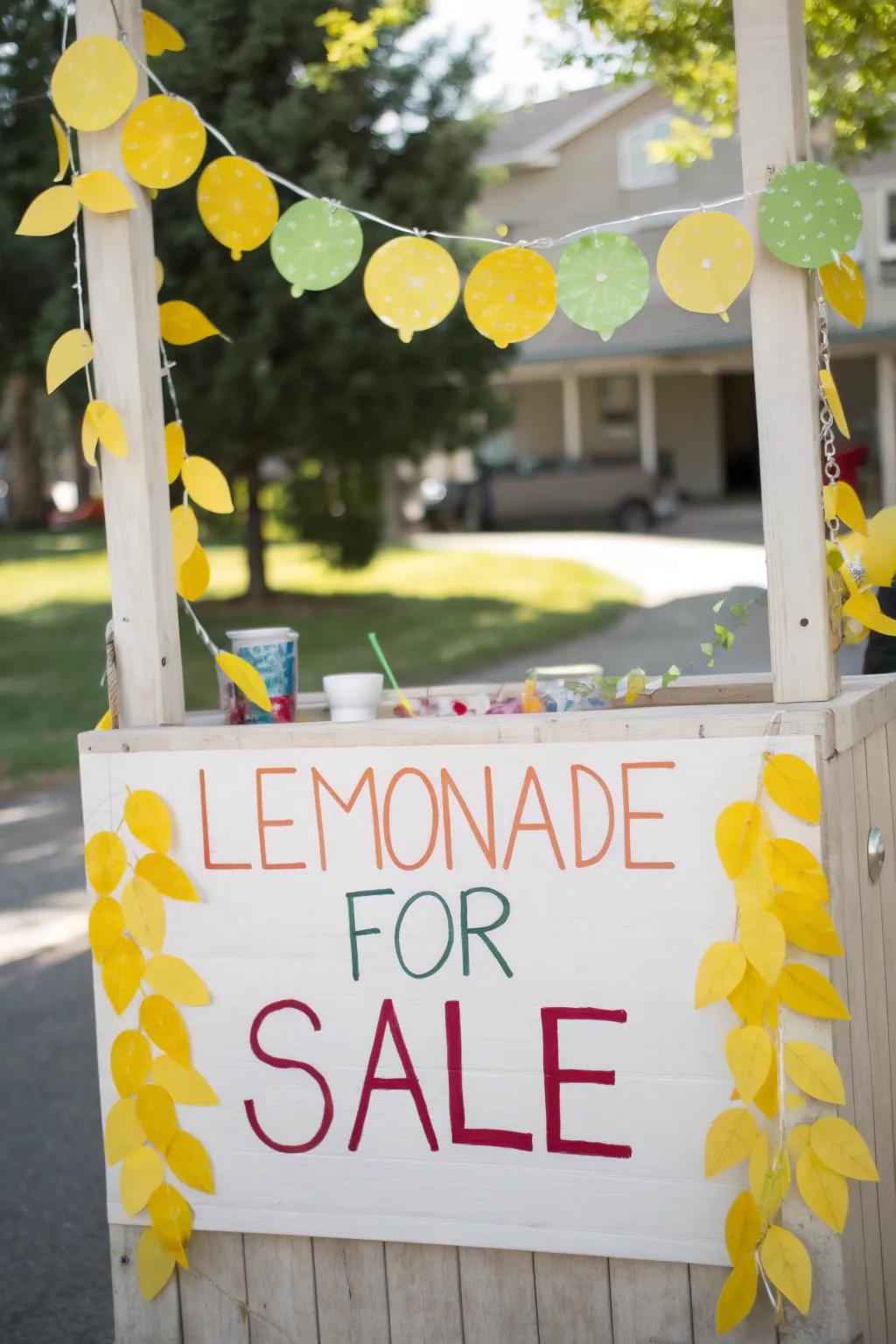 A cheerful lemon chain appends a whimsical detail.