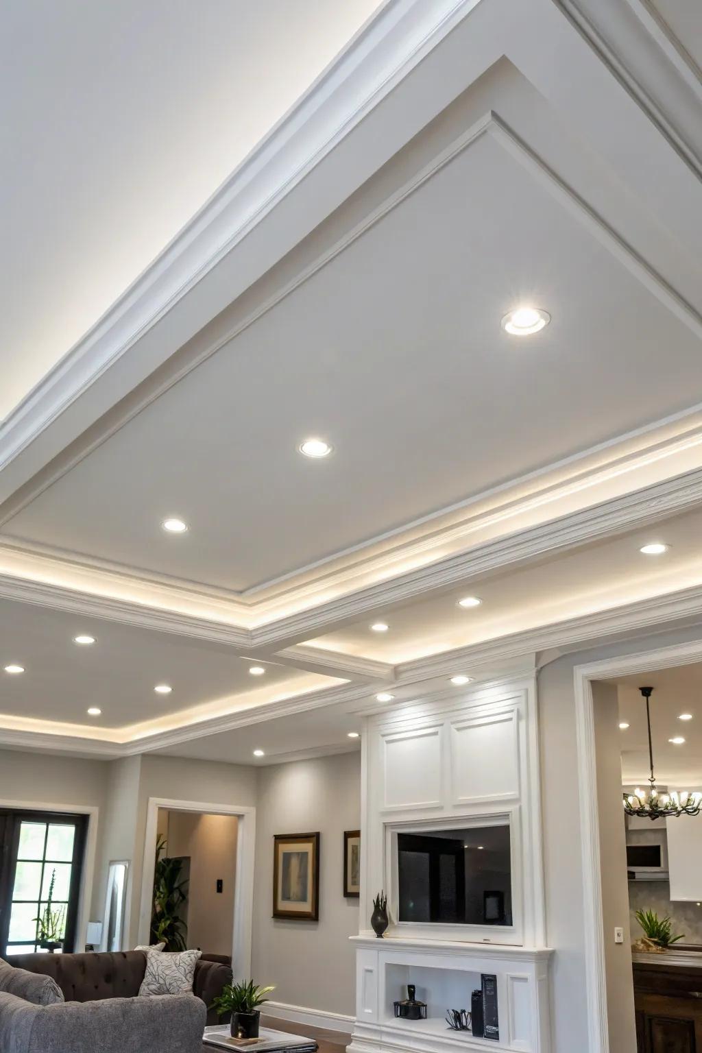 Integrated lights provide a tidy, minimalist illumination option.