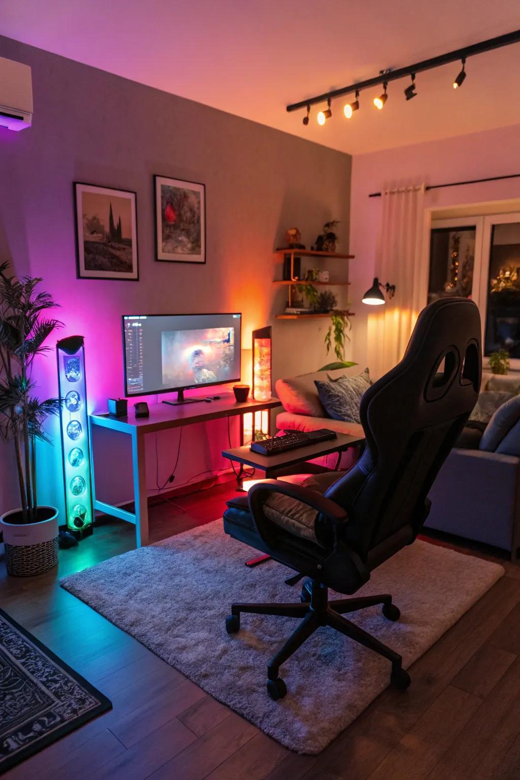 RGB lighting makes a bright and changeable atmosphere.