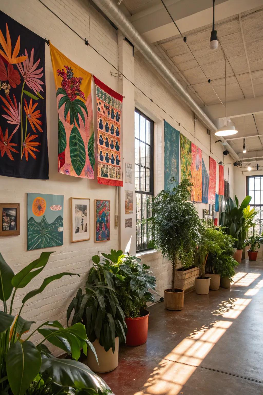 Decorative elements that fill a loft with life and character.