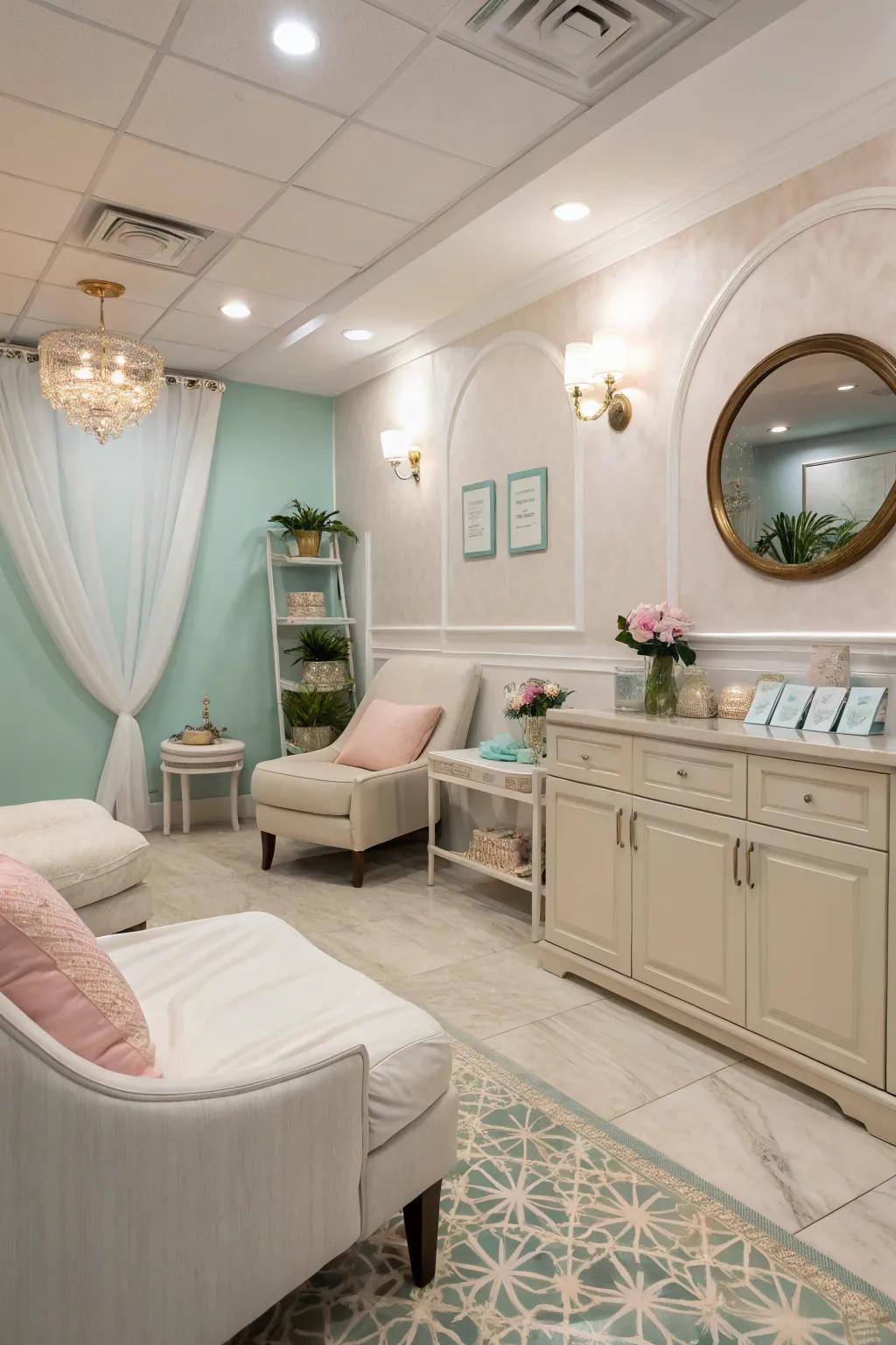 Gentle, calming colors create a serene atmosphere.