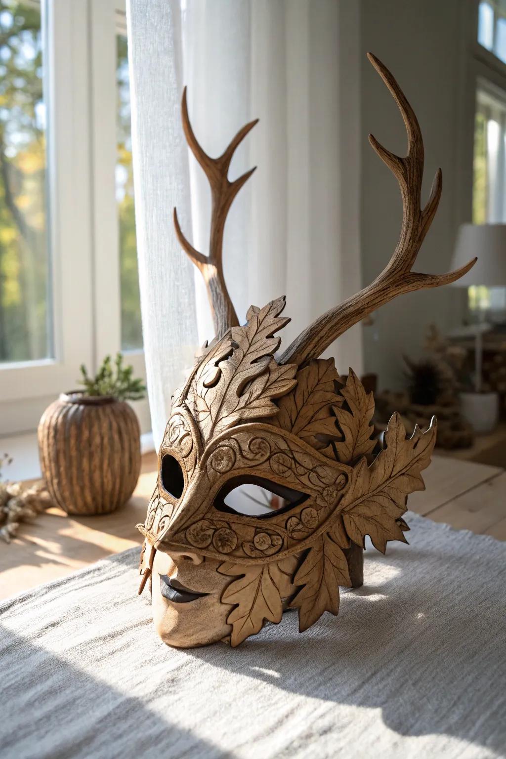A nature-inspired mask art piece saluting the wilderness.