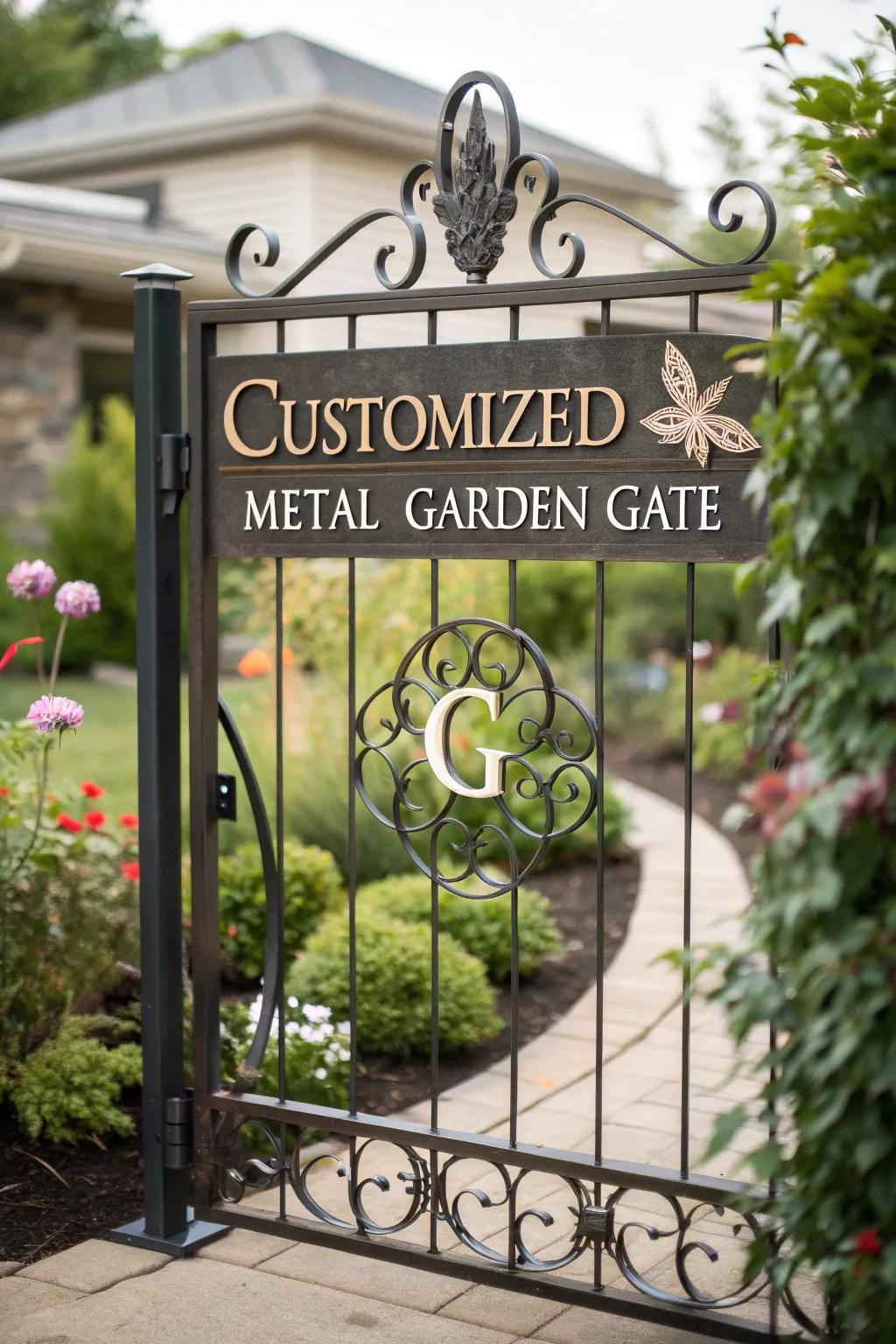 Custom designs transform your garden gate into a personal expression.