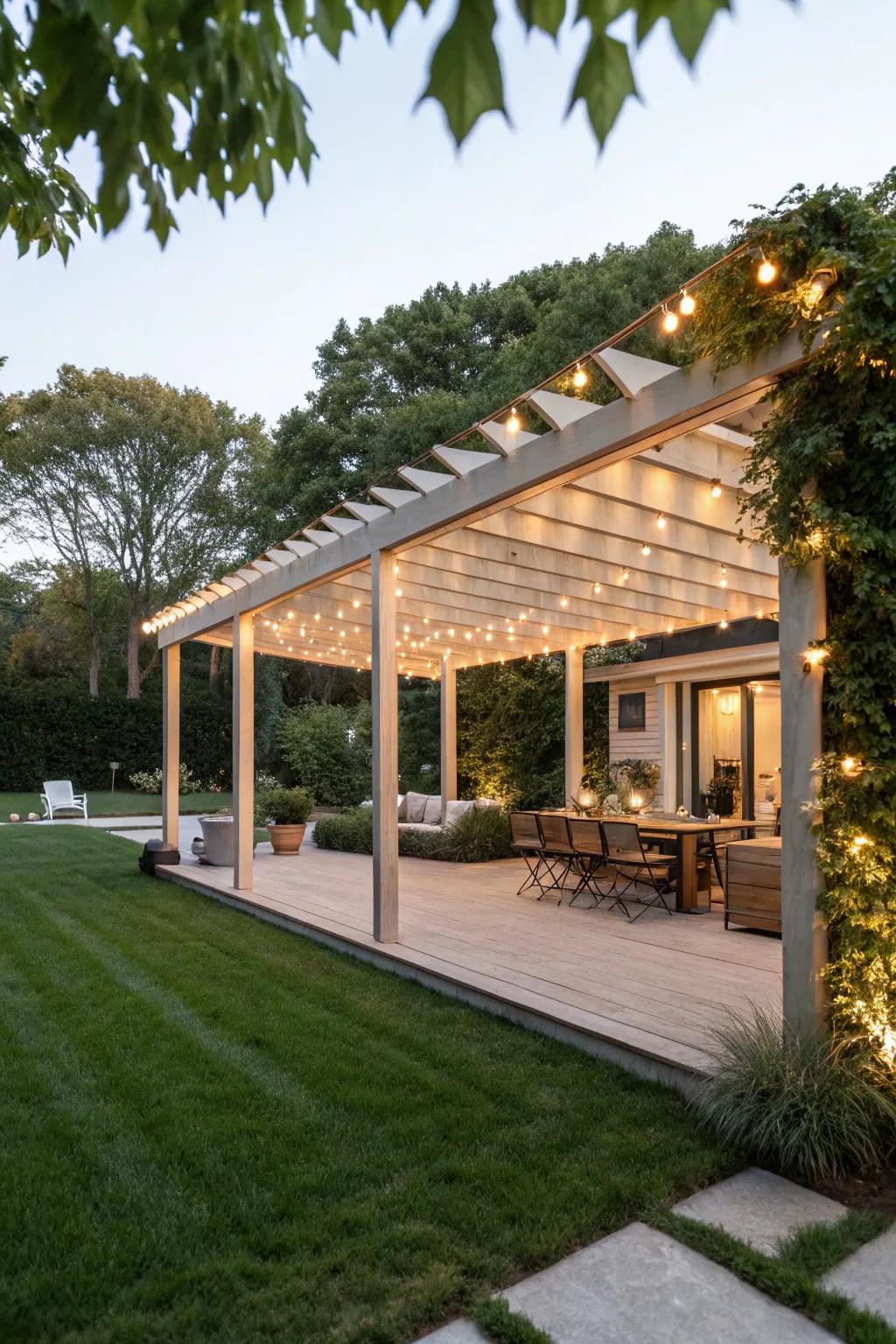 Pergolas combine practicality with style.