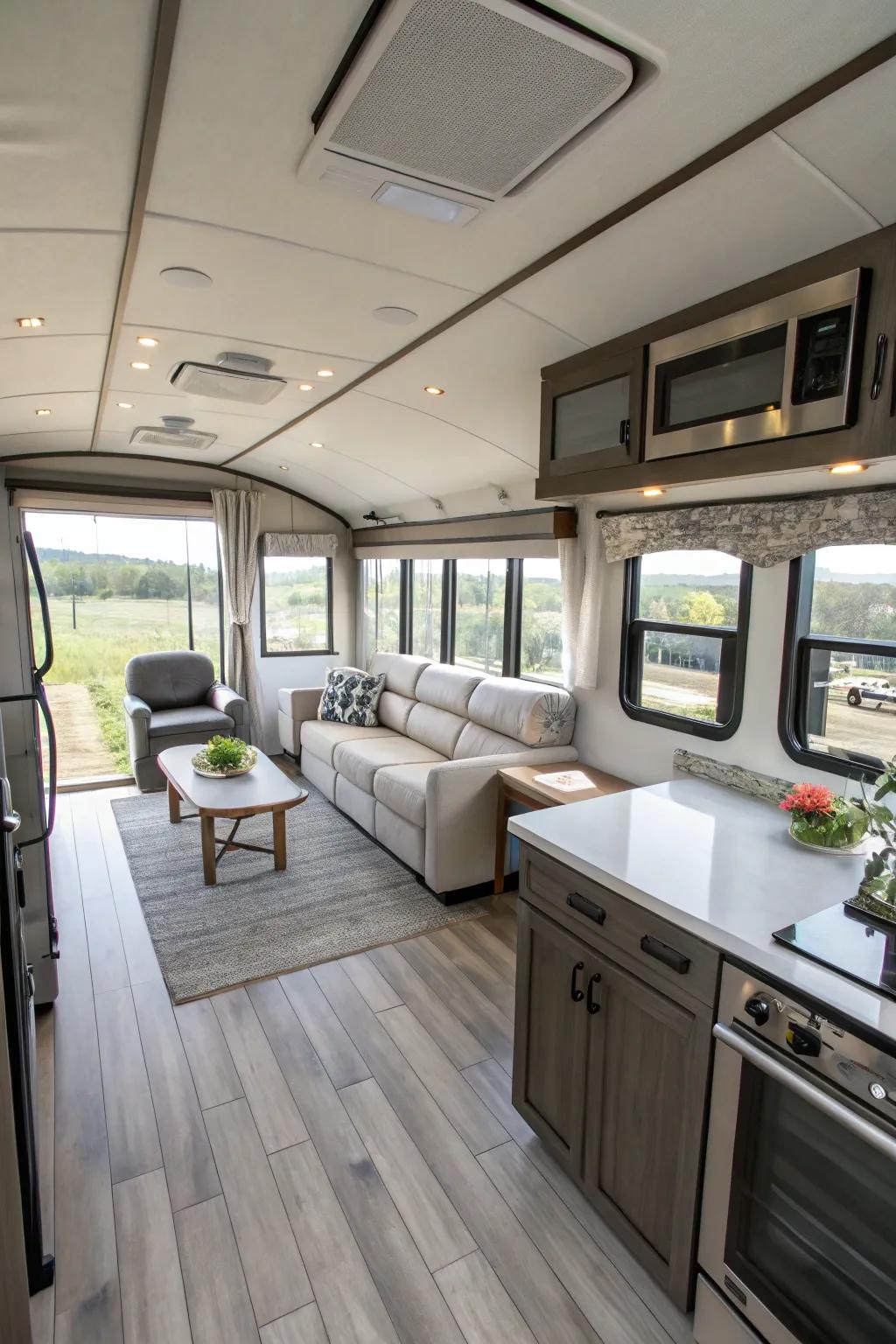 Expansive living zones enhance the inviting and roomy atmosphere of your dwelling.