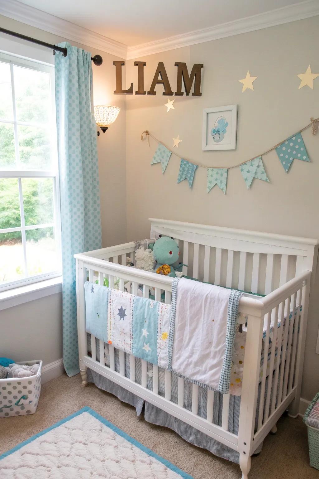 Unique elements add an intimate feel to the room.