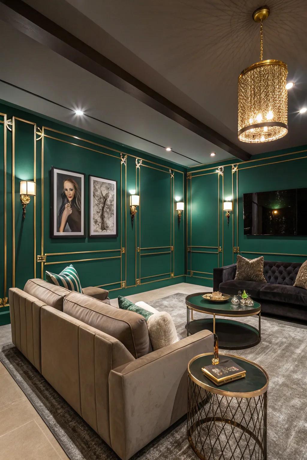 Lush viridian delivers a vibrant and luxurious atmosphere.