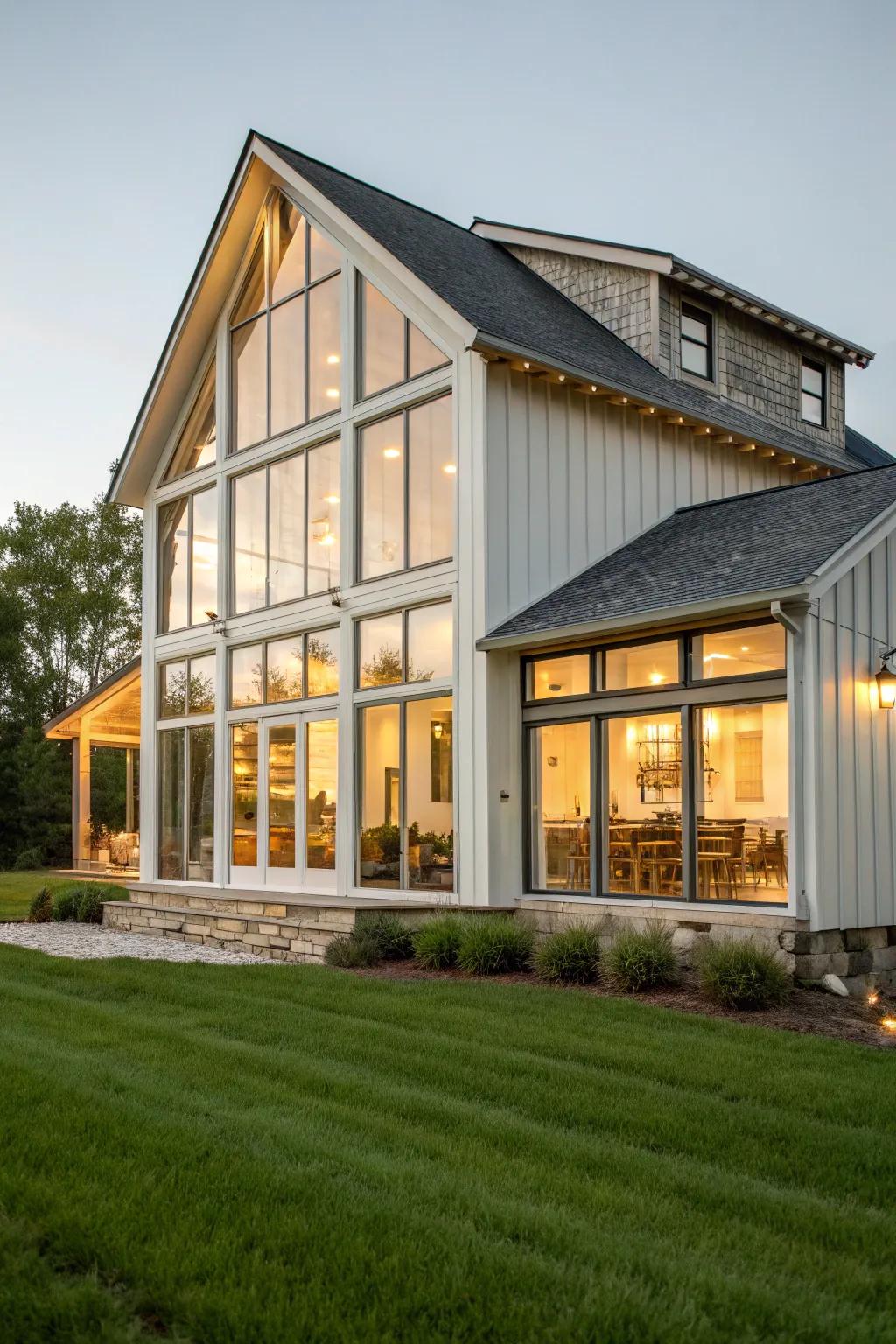 An illuminating idea: Large windows that invite the beauty of nature into your living space.