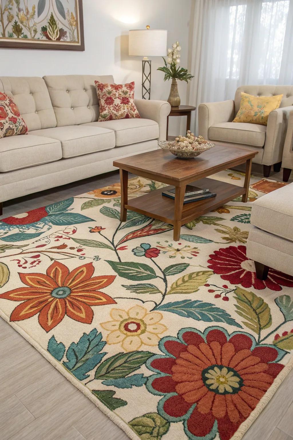 Showpiece rugs function as artistic highlights in any room.