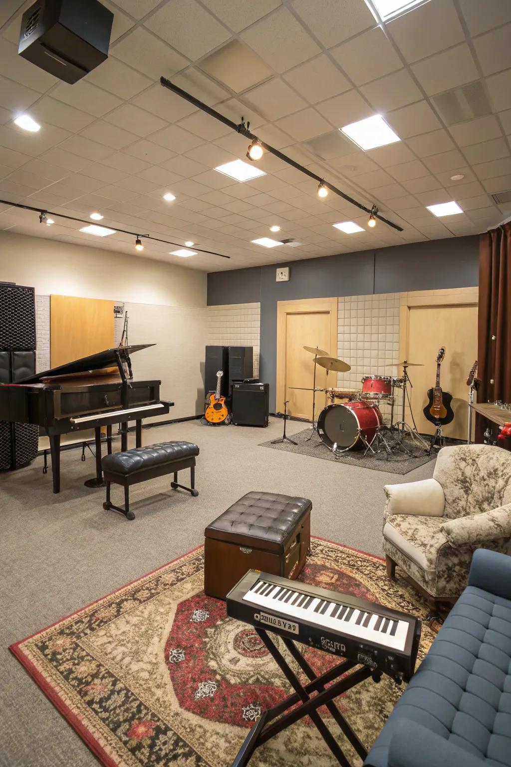 Combining music and relaxation for a versatile space that meets all your needs.