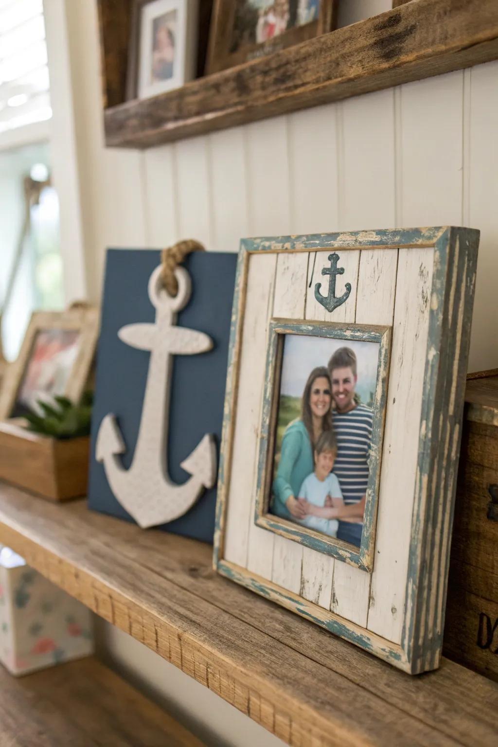 Anchor-inspired decor adds a seafaring flair to your dwelling.