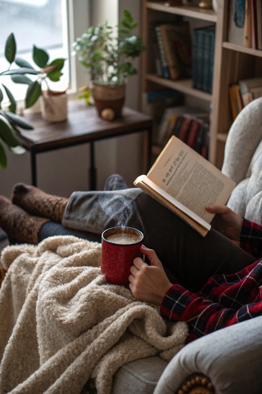 A serene reading getaway that's ideal for festive relaxation.
