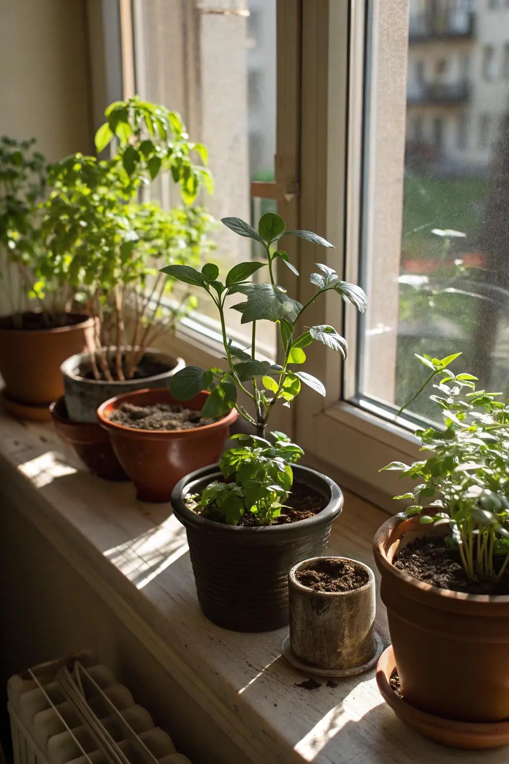 Potted greens infuse a refreshing vibe into any new home.