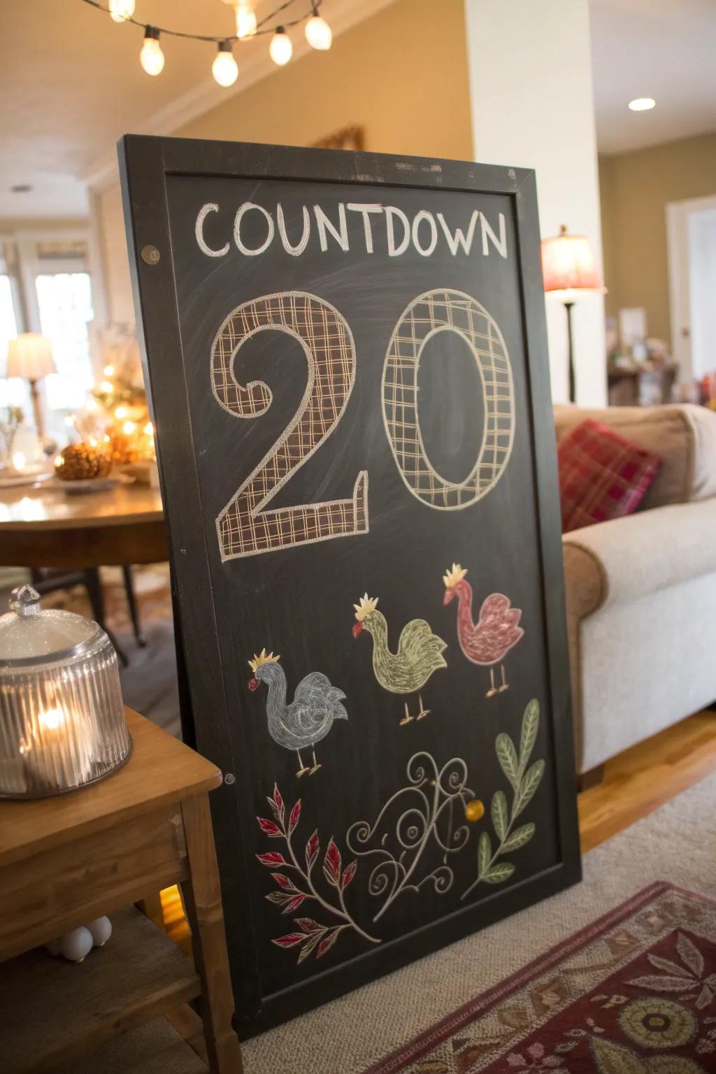 A whimsical countdown to Thanksgiving, sparking excitement for the festive period.