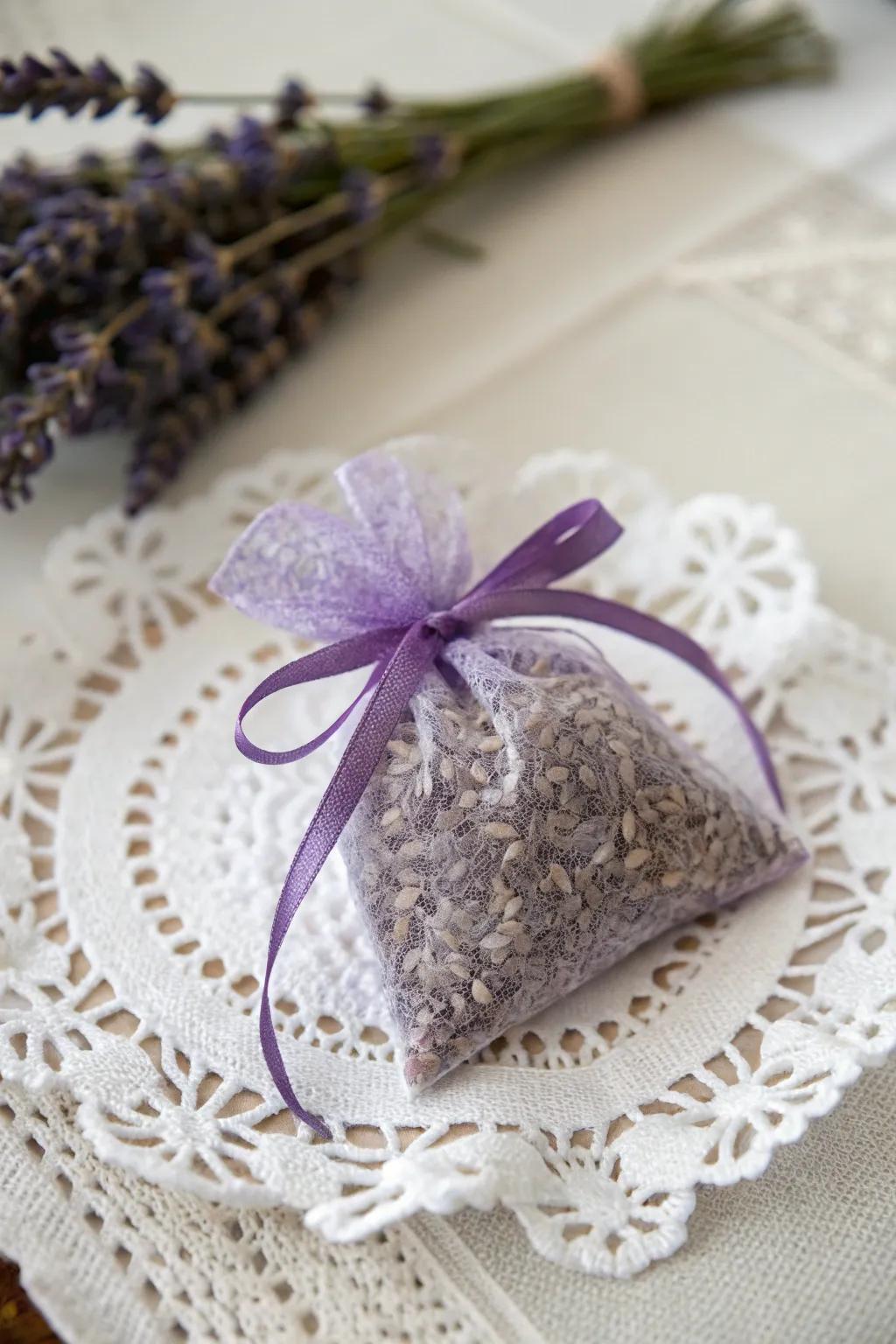 An aroma packet for a peaceful atmosphere.