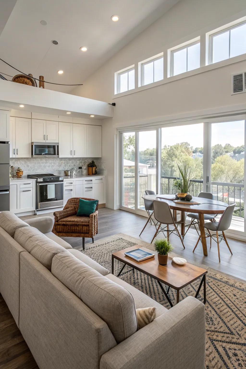 Clever furniture positioning improves comfort and style.