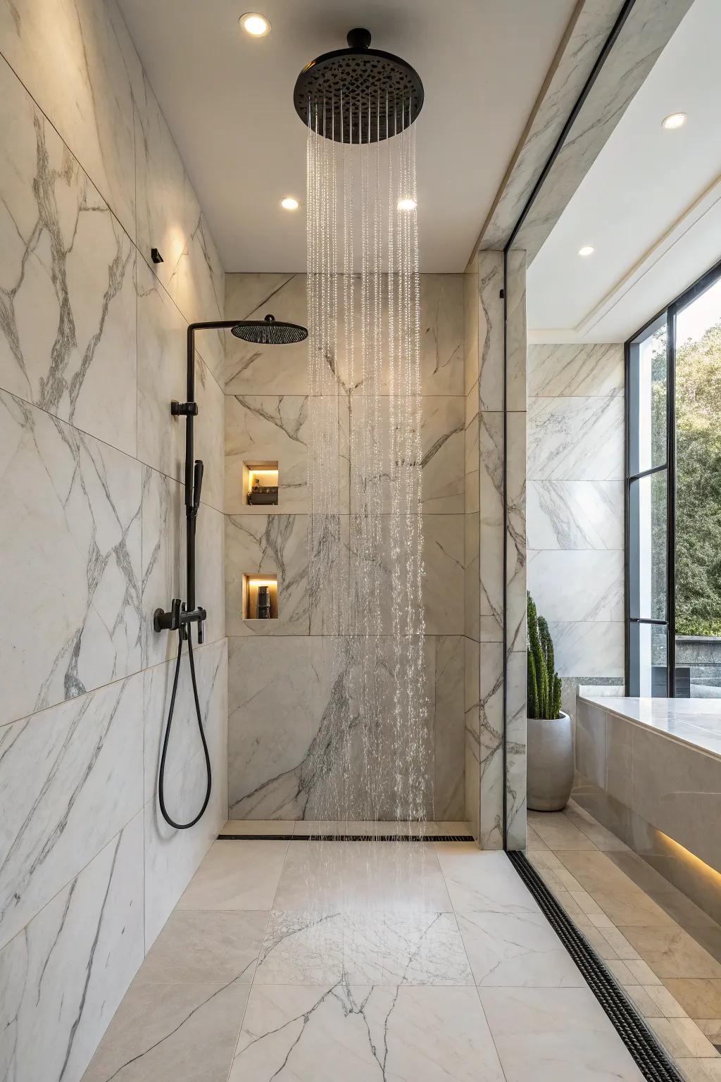Elegant tiles can turn your shower into a sophisticated haven.