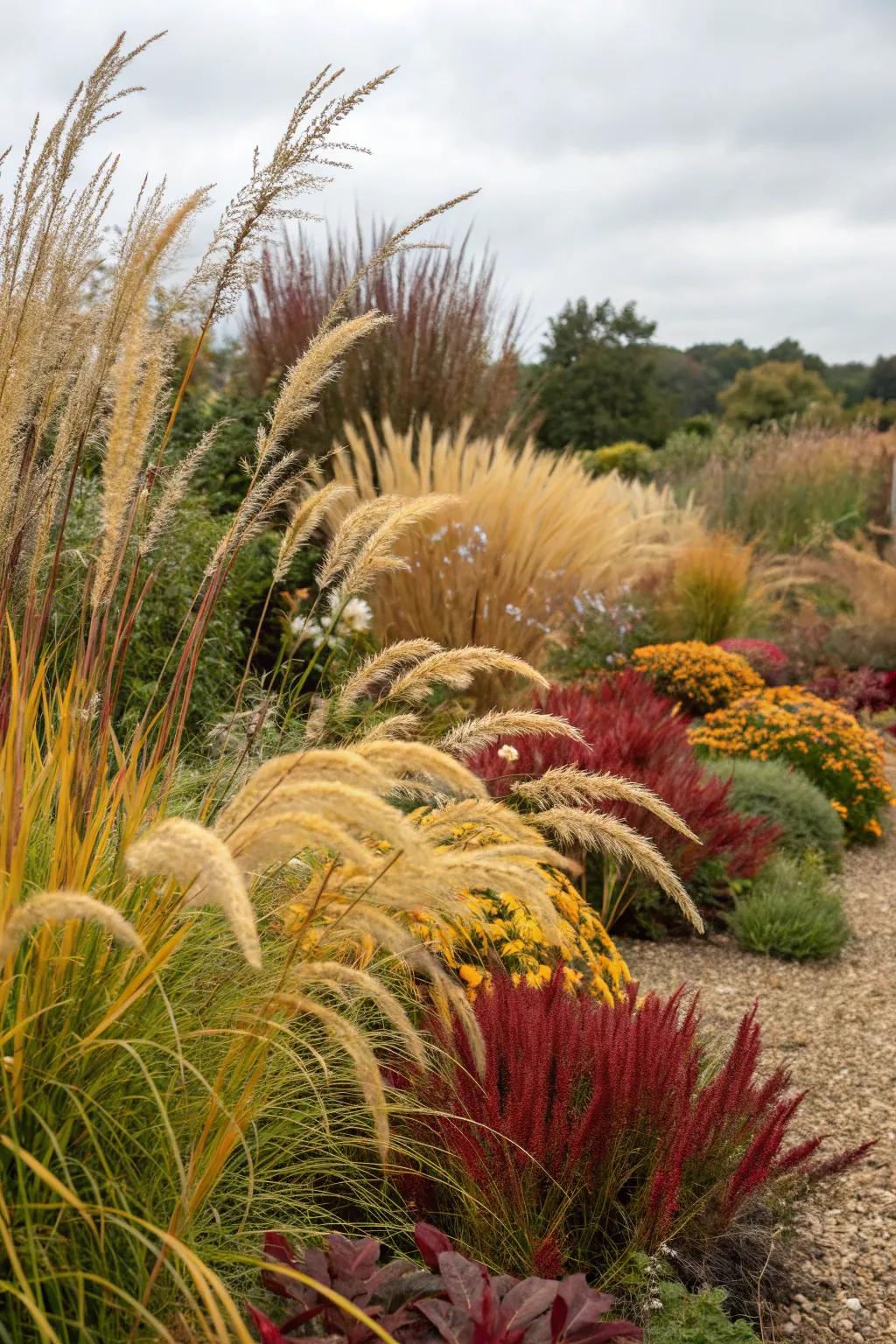Seasonal hue shifts in decorative turfs introduce year-round fascination.