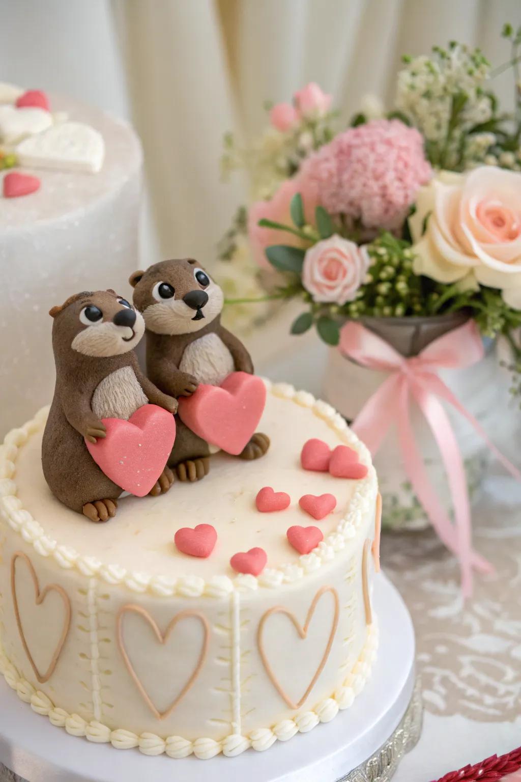 Rejoice in affection through a Valentine's affection river critter confection.