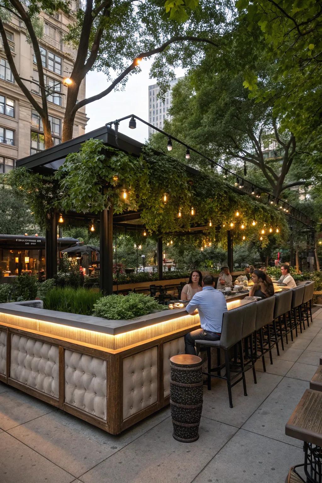 A snug bar corner, perfect for heart-to-heart moments.