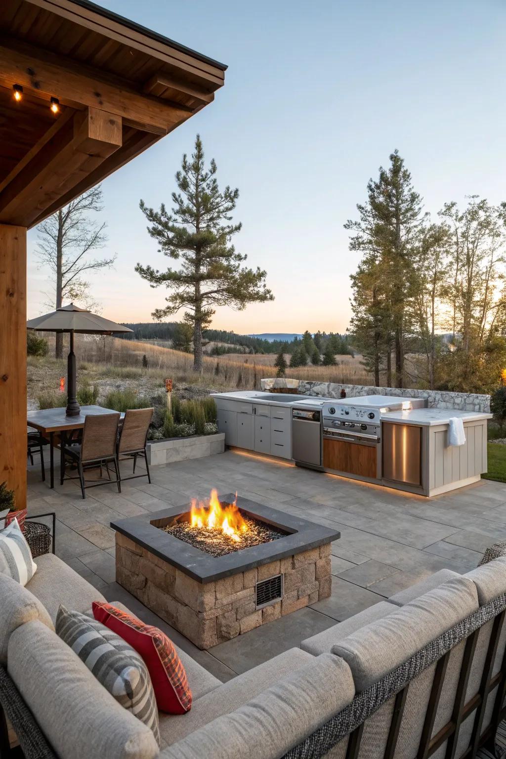 A fire feature can revolutionize your outdoor area into a welcoming haven.