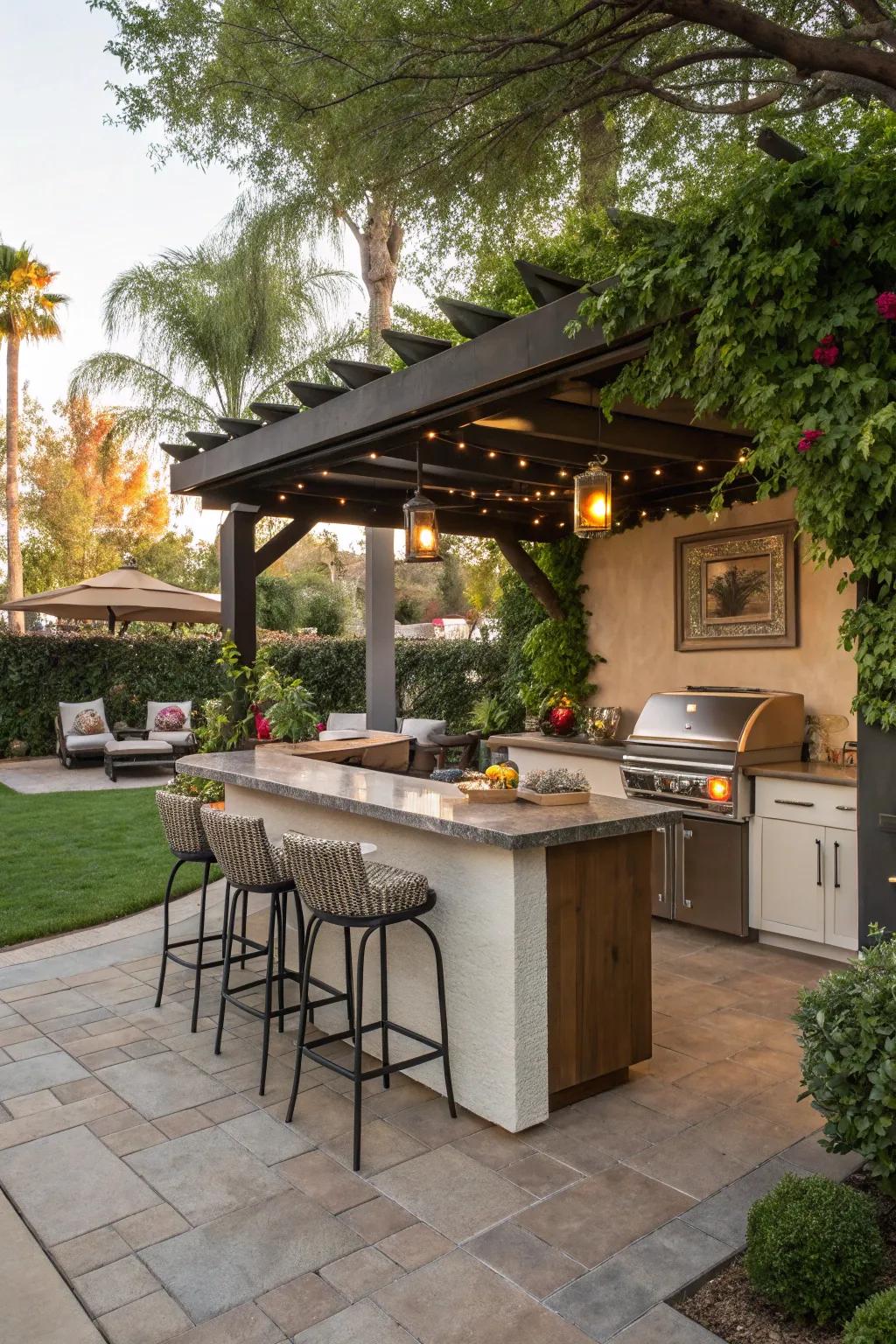 Bar seating fashions your cooking space into a convivial centerpiece.