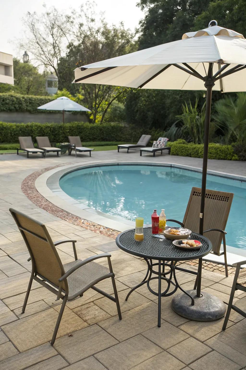 A seating area ideal for unwinding and savoring the sun.