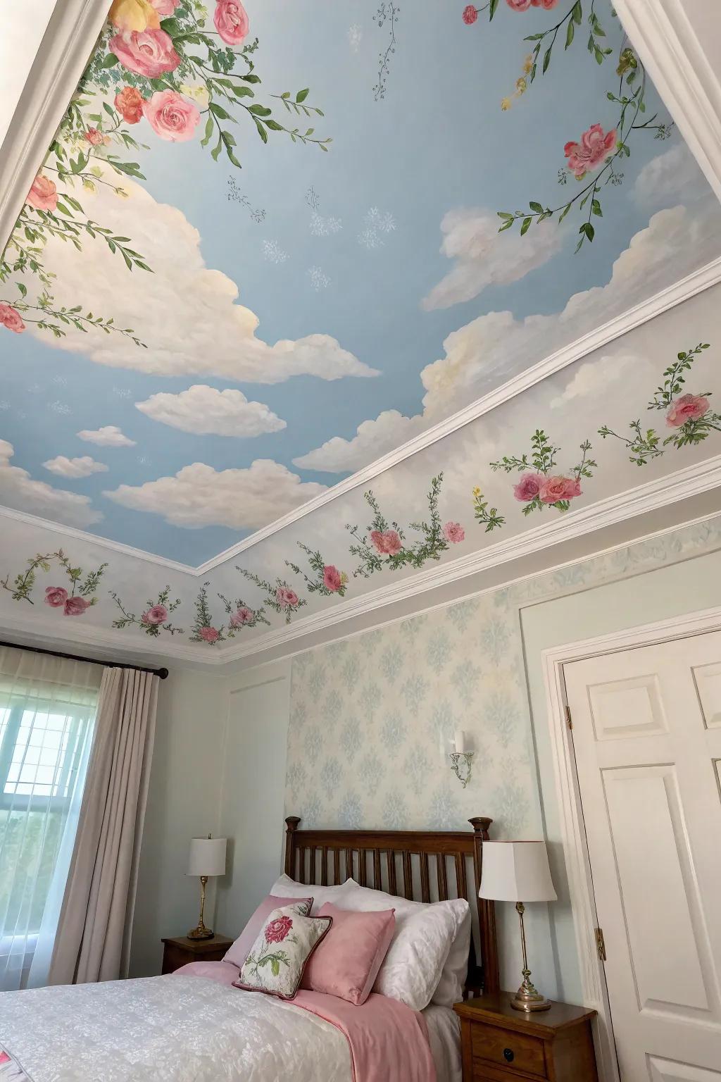 Forge a dreamy setting with overhead art.