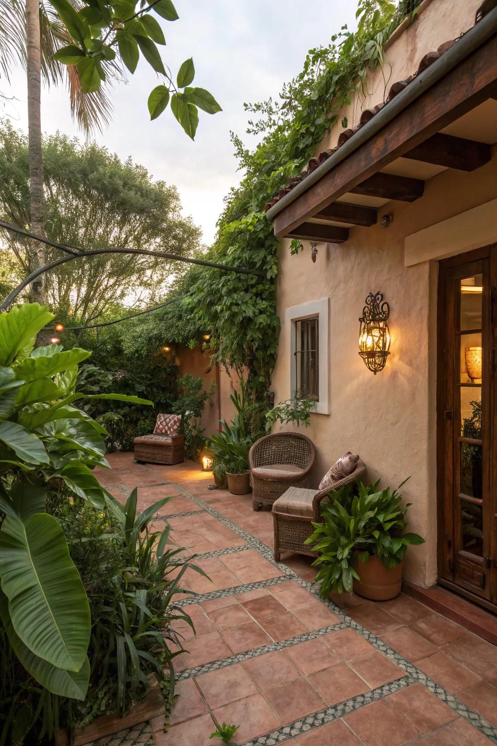 Earthy colors create a harmonious blend with nature.