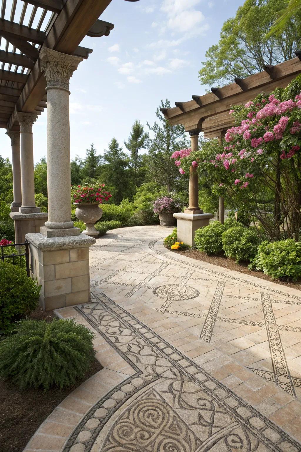 Flagstones extend both practicality and visual allure to your patio.