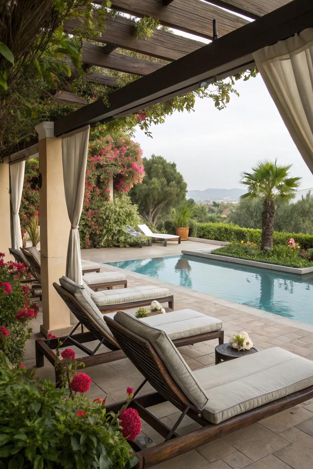 Unwind stylishly with comfy outdoor seating.